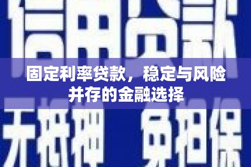 海曙固定利率贷款，稳定与风险并存的金融选择