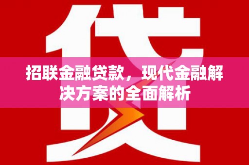 海曙招联金融贷款，现代金融解决方案的全面解析